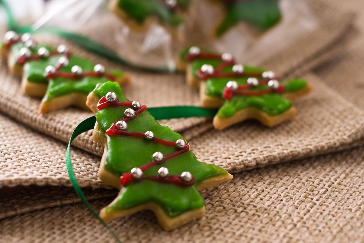 Christmas cookies with icing