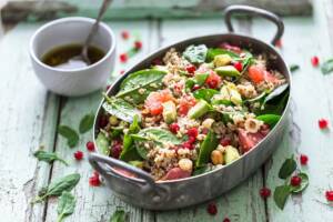 Cous cous con spinaci freschi