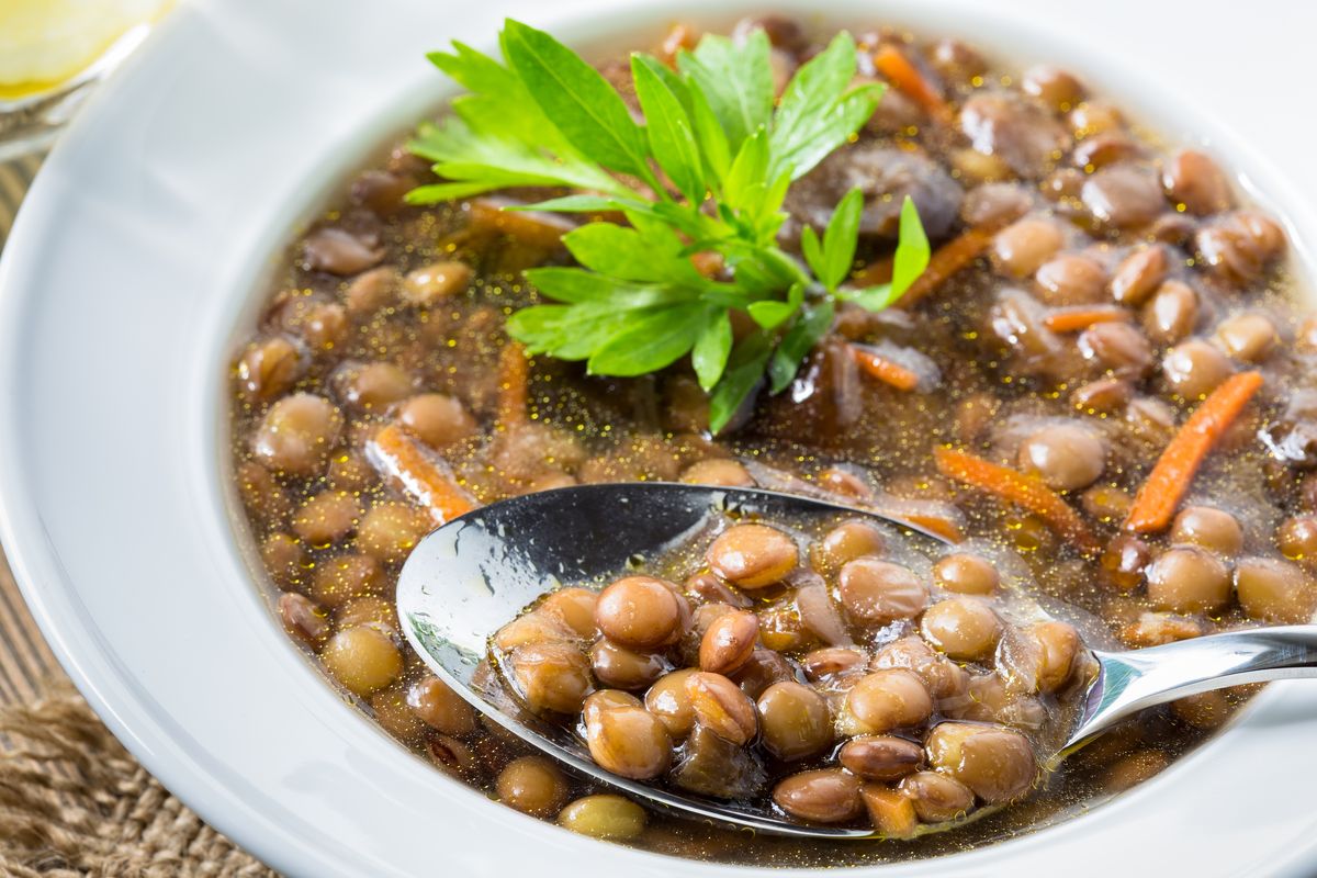 stewed lentils