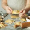 Ravioli con funghi e noci