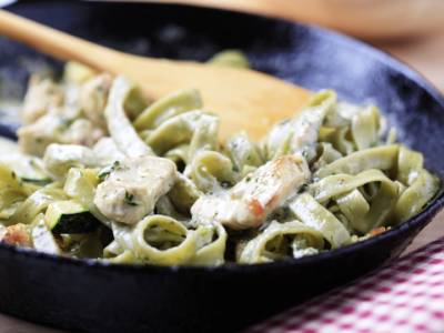 Tagliatelle verdi con verdure