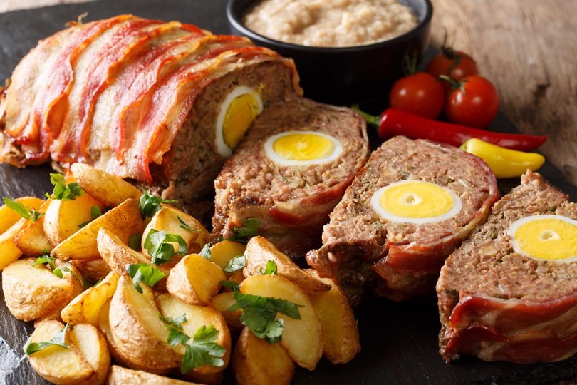 Polpettone di maiale con uova