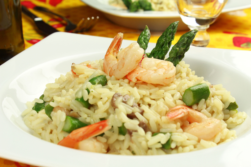 Risotto asparagi e gamberetti