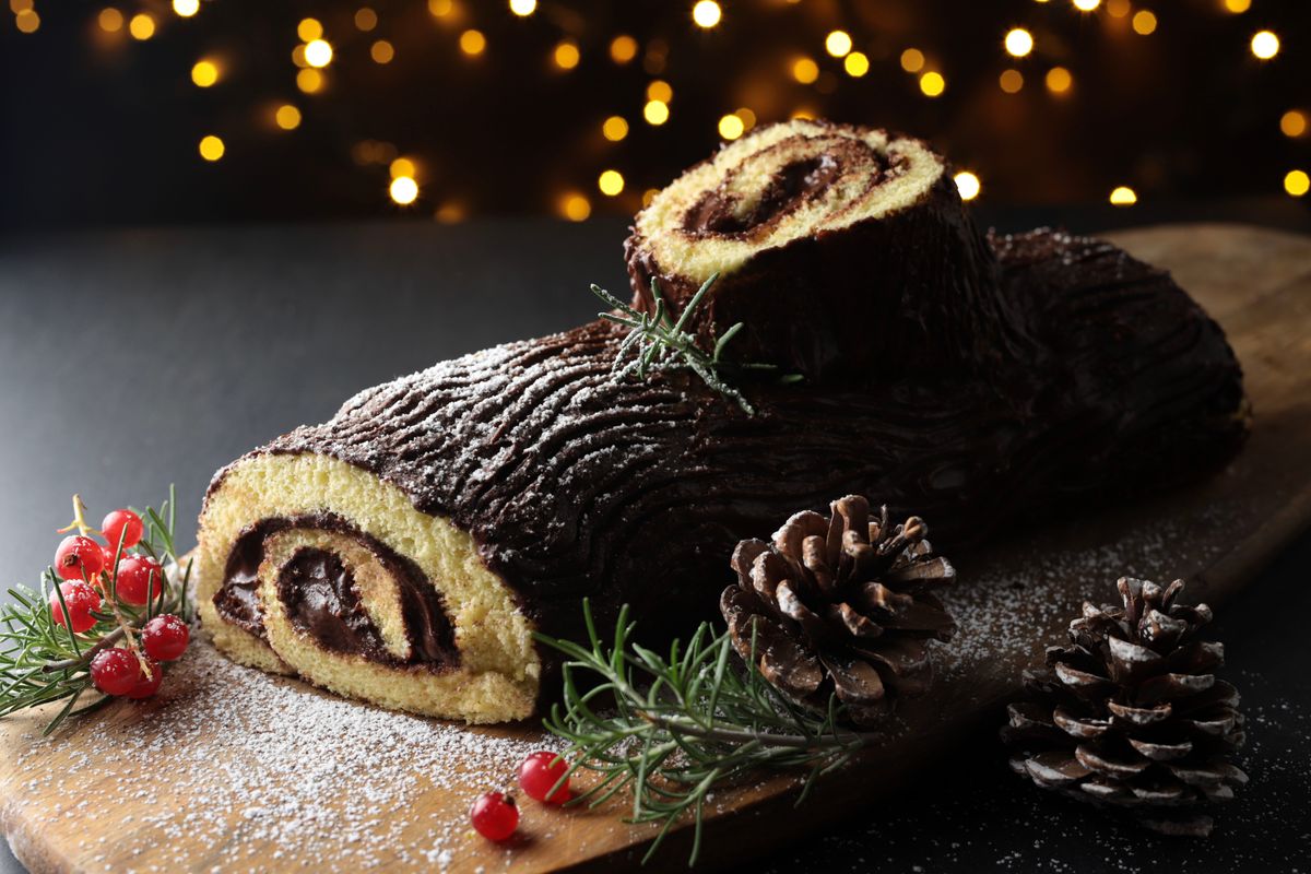 Chocolate Christmas log
