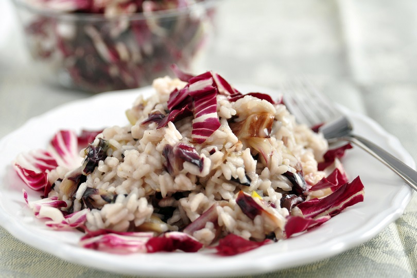 Risotto al radicchio senza burro