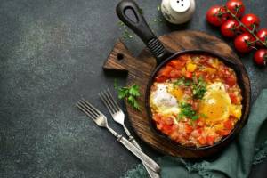 Uova strapazzate con peperoni