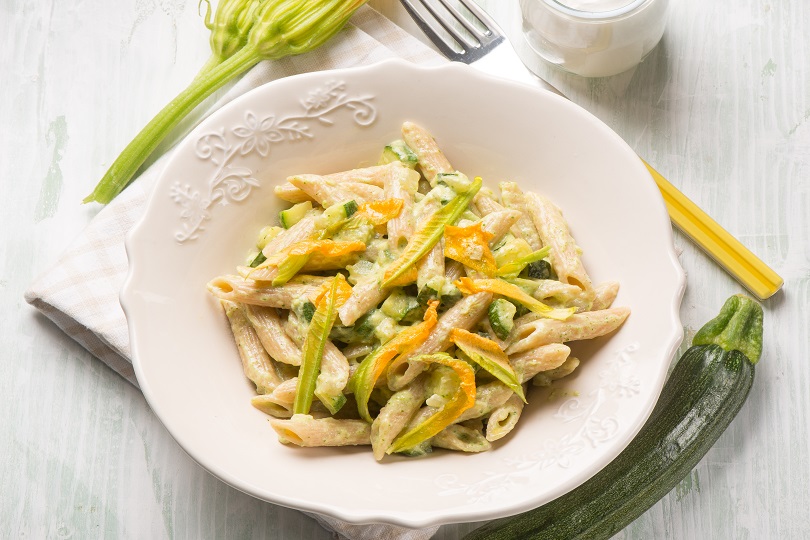 Pasta integrale con le zucchine
