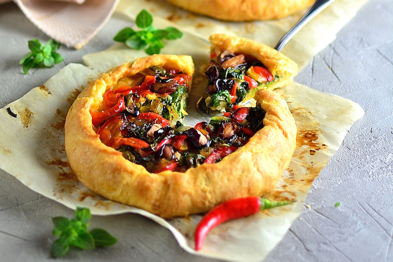 torta salata con melanzane