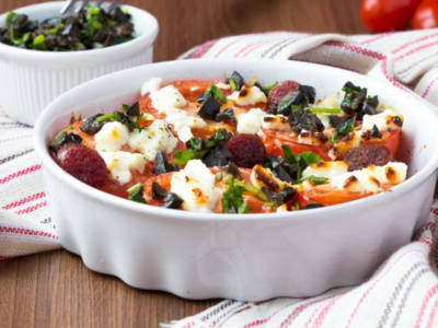 Feta al forno con verdure arrostite, un ottimo contorno!