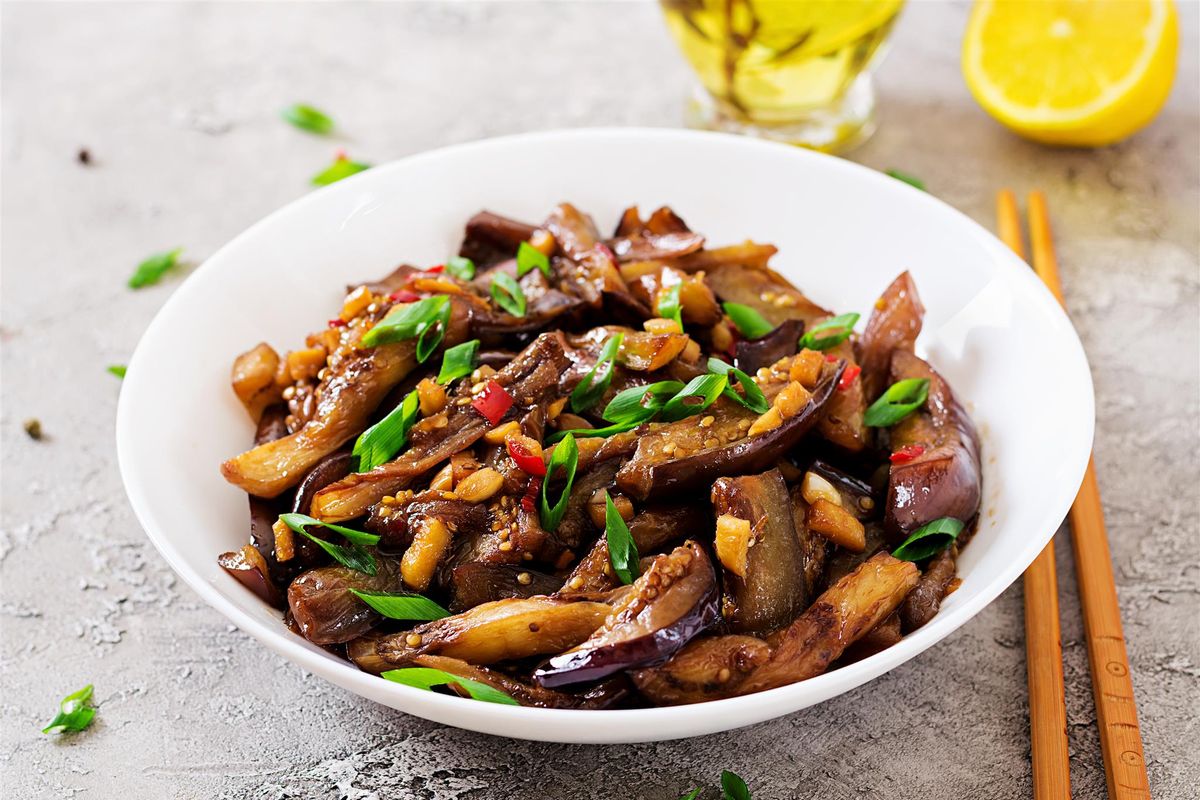 pan-fried aubergines