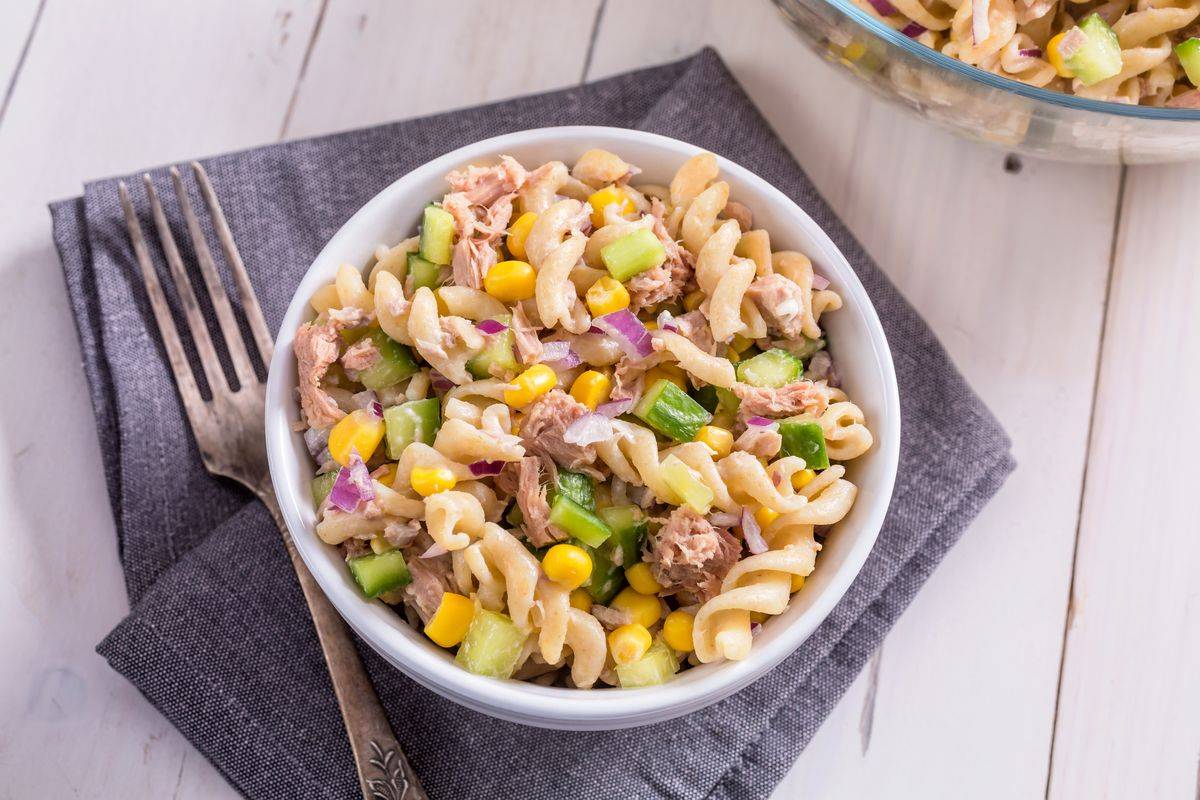 Pasta di mais in insalata con la ricetta senza glutine