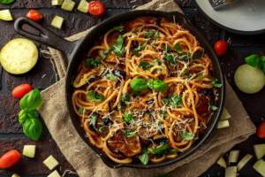 Pasta con le melanzane