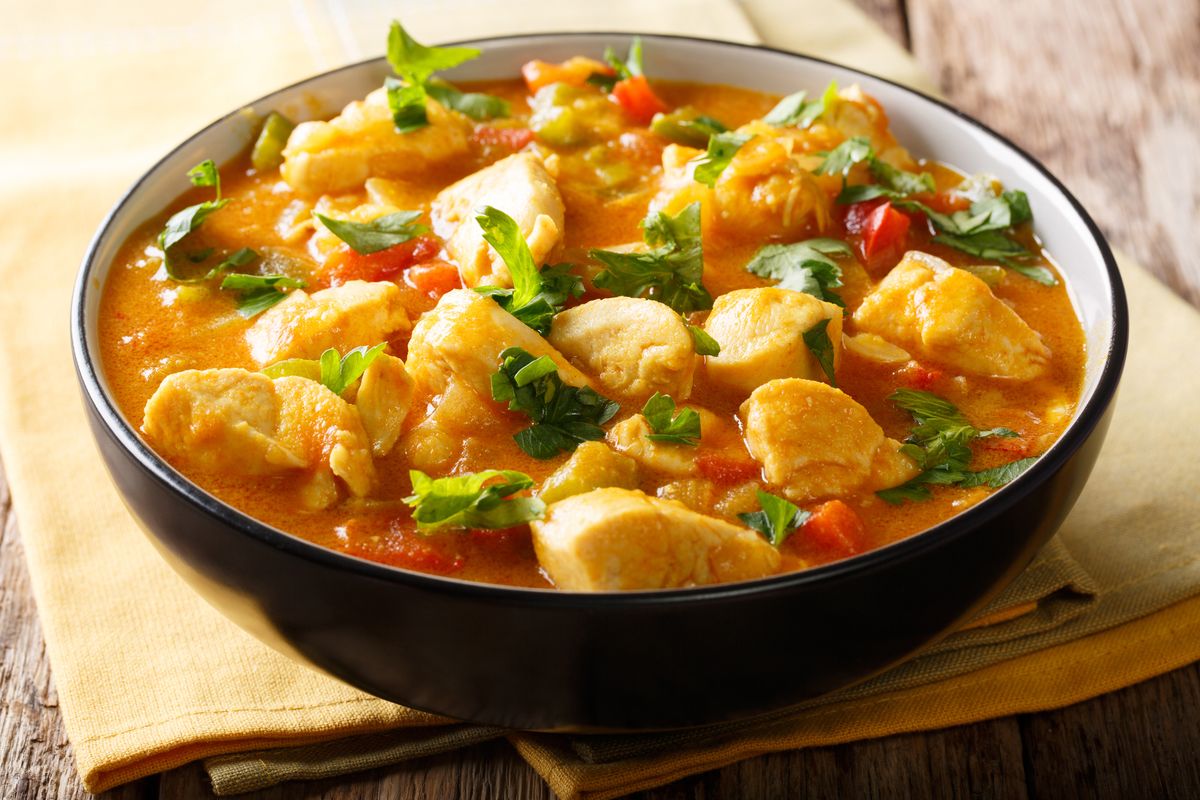 Pollo al curry con verdure