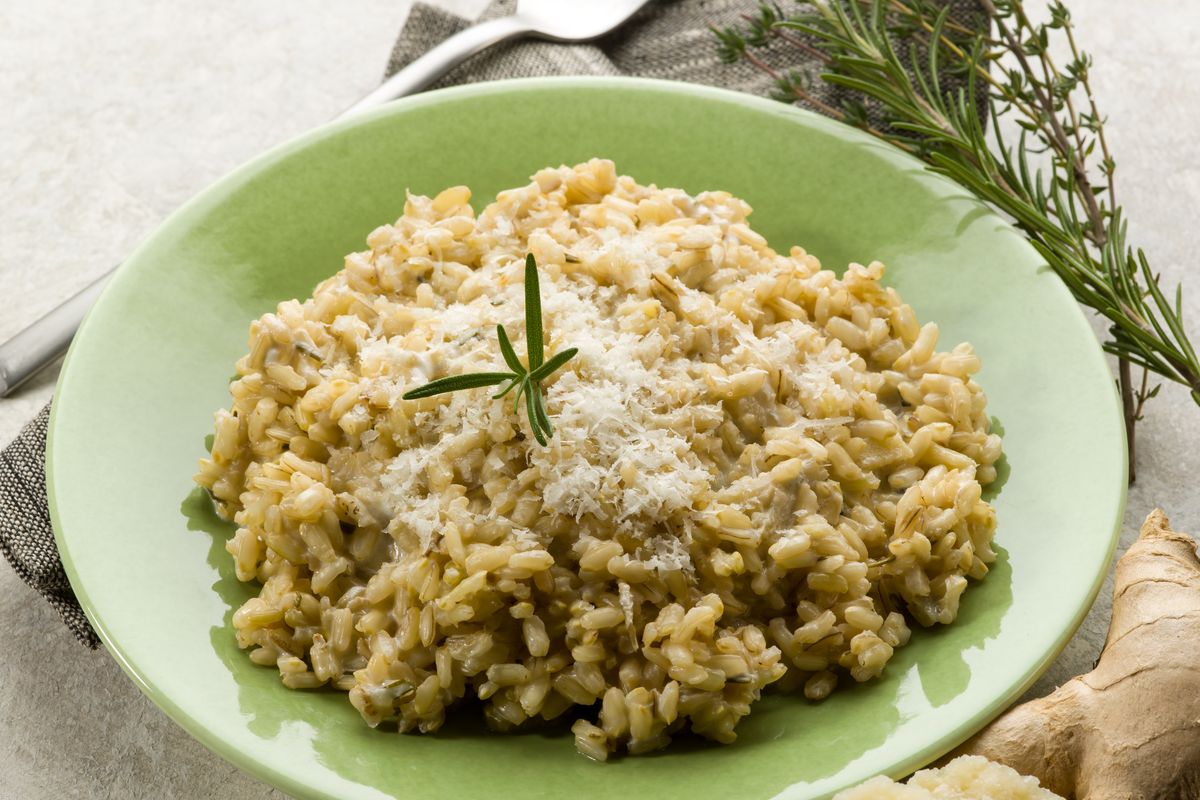 Risotto with ginger