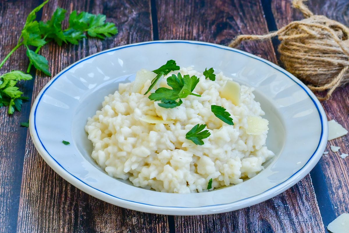 Goat risotto and honey