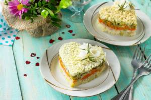 Tortino di verdure a forma di cuore