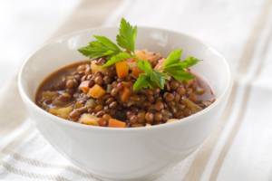 Zuppa di lenticchie con carote