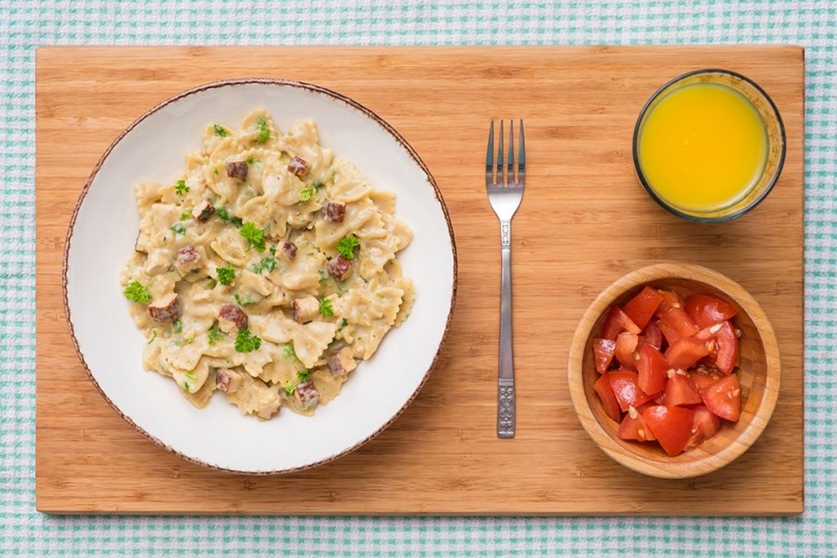 Carbonara con tofu