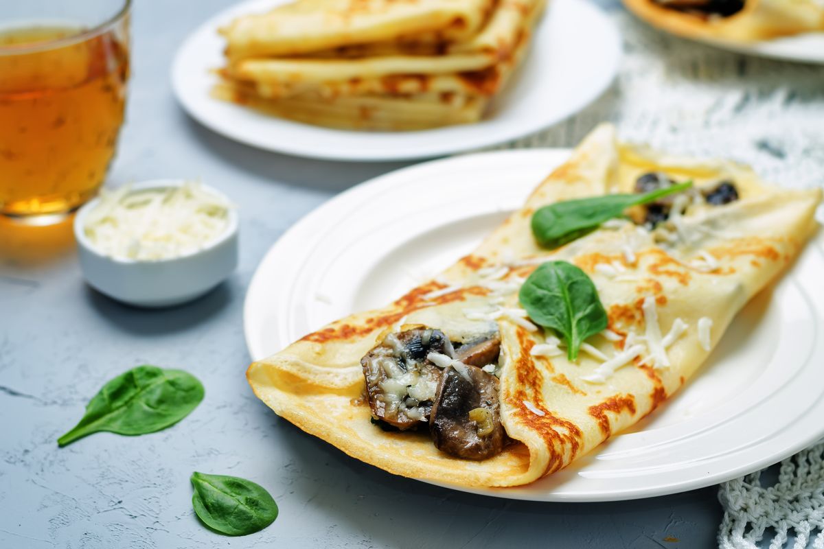 Mushroom crepes