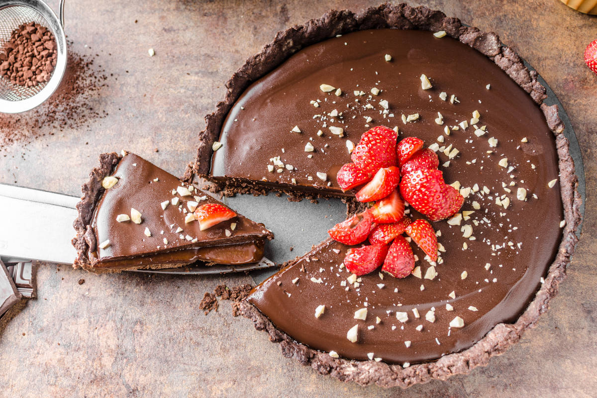 Crostata al cioccolato vegana