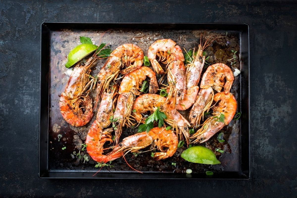 baked king prawns