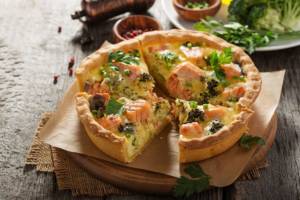 Torta salata broccoli e salmone