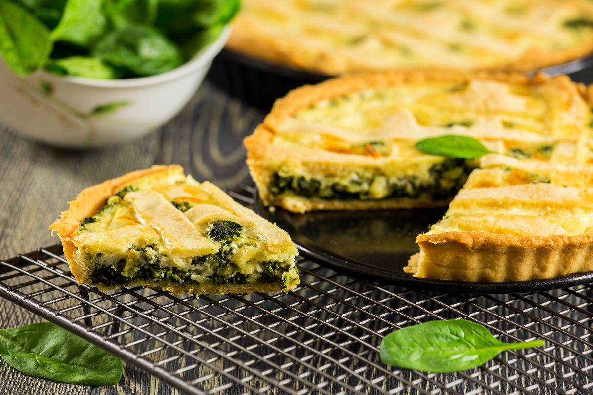 Salt cake with Ricotta cheese and spinach