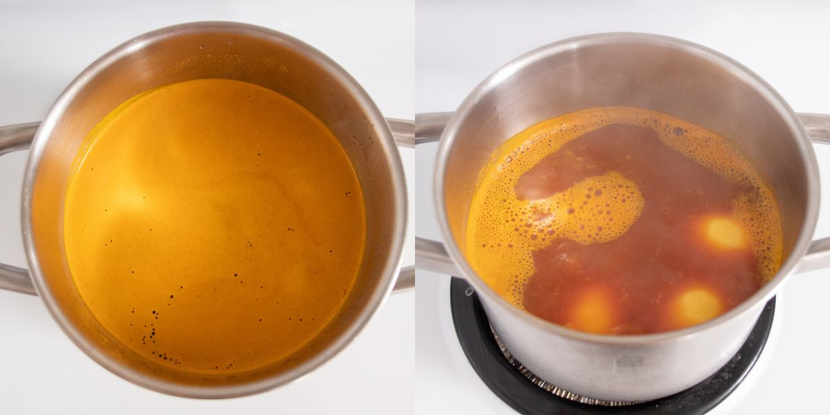 Coloring eggs with turmeric