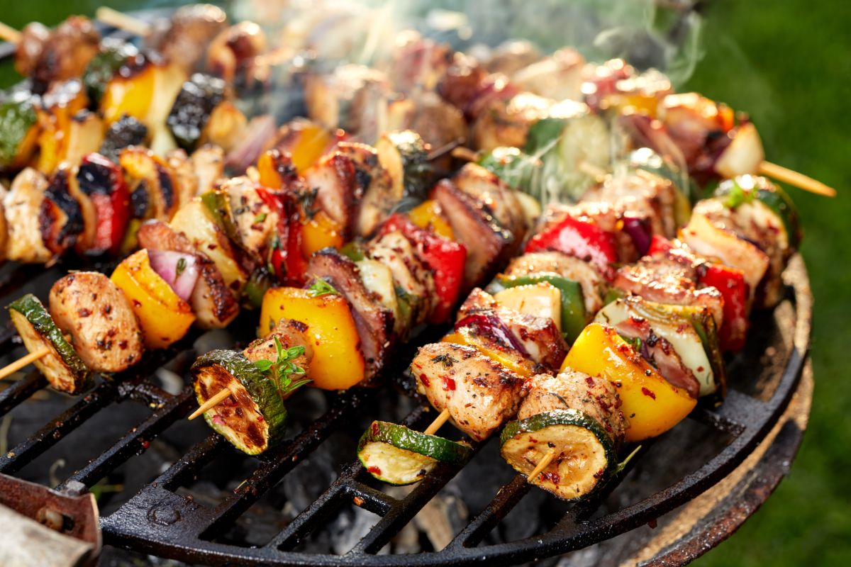 grilled with skewers