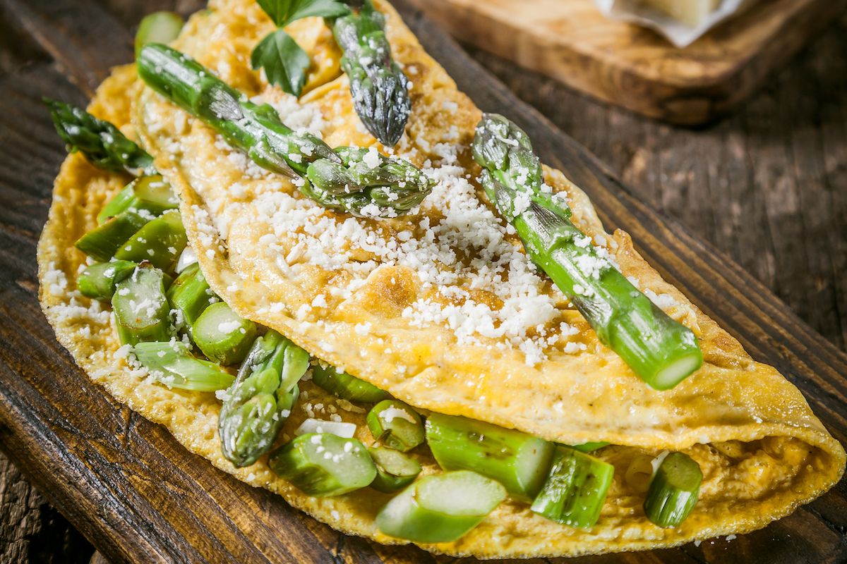 Omelette con asparagi