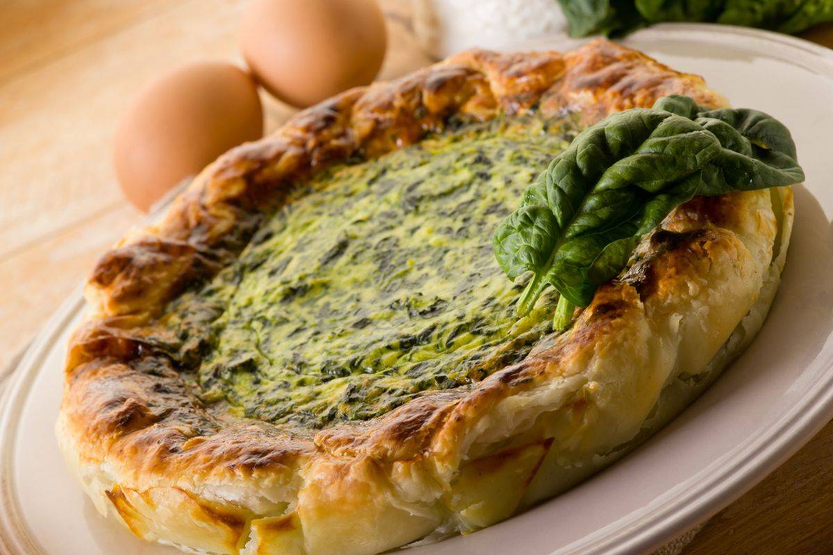 Torta salata al tarassaco