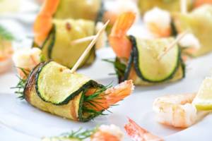 Involtini zucchine e gamberi