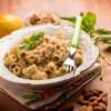 Pasta con crema di zucchine e tonno
