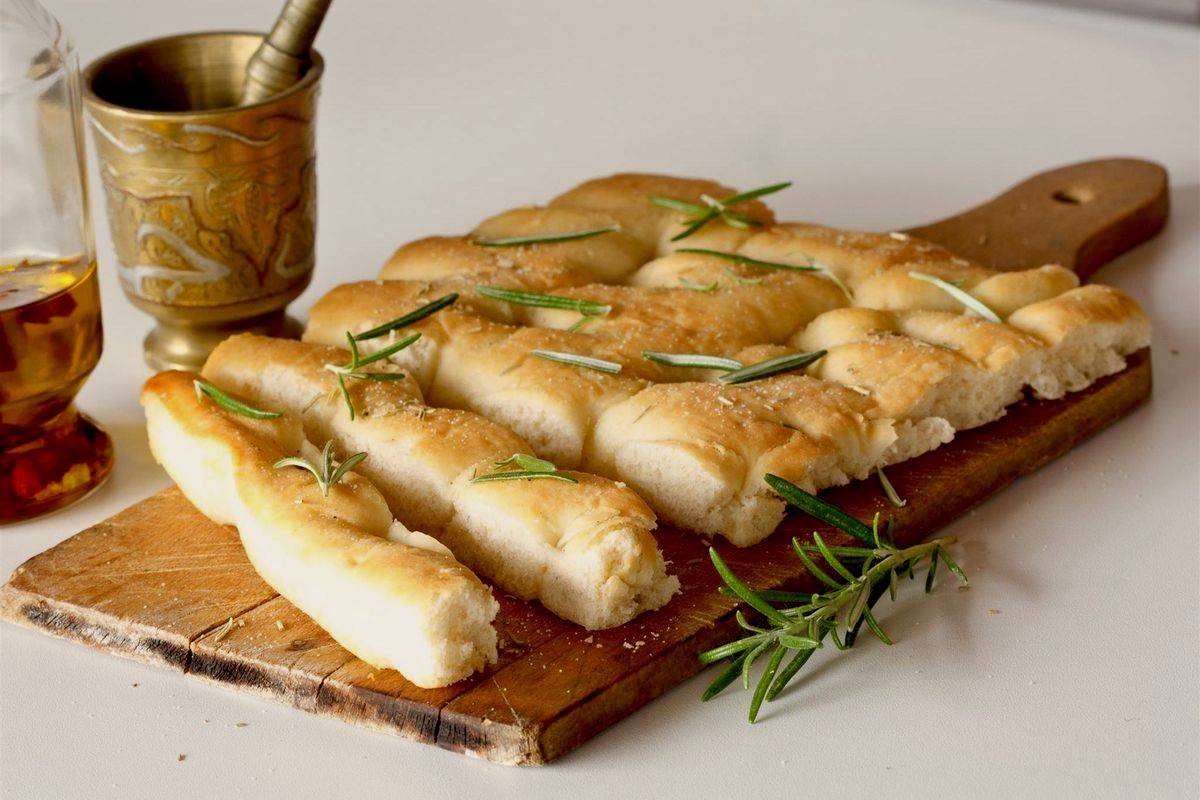 Millet focaccia