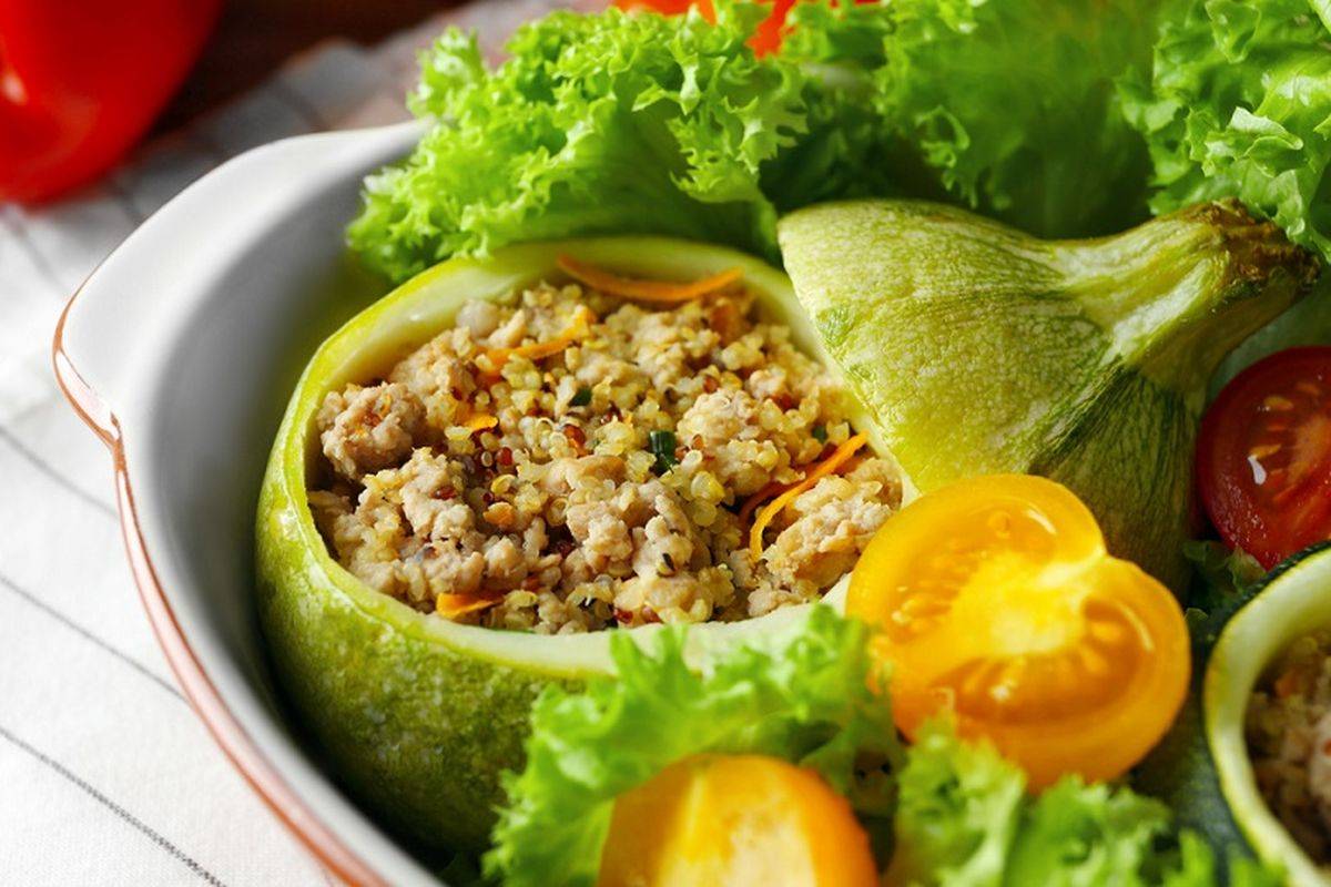 zucchine ripiene quinoa