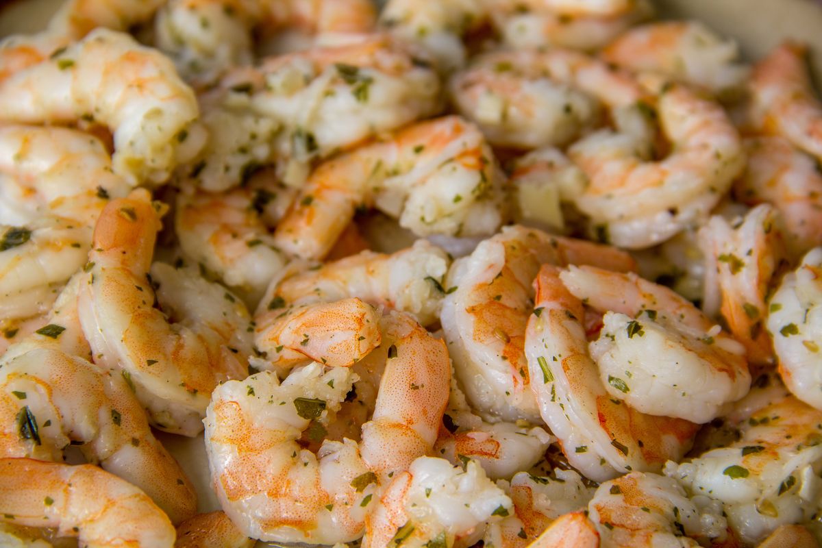 clean baked prawns