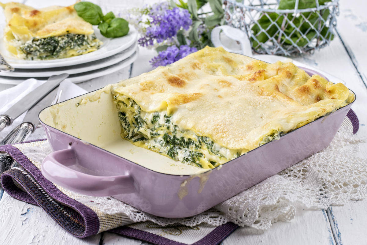 Ricotta and spinach lasagna