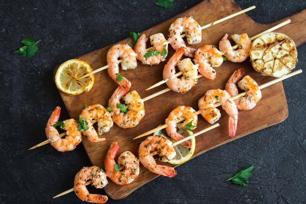 Prawn skewers