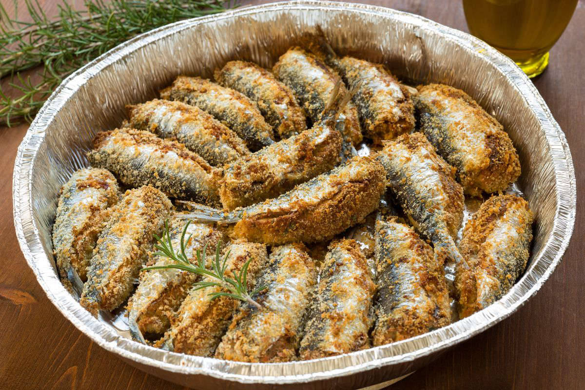 Baked sardines
