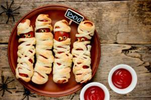 wurstel mummie per Halloween