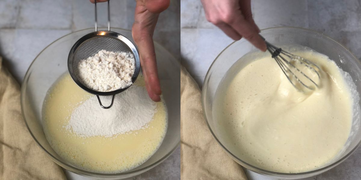 Combine flour and create batter