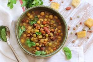 Zuppa di miglio e lenticchie