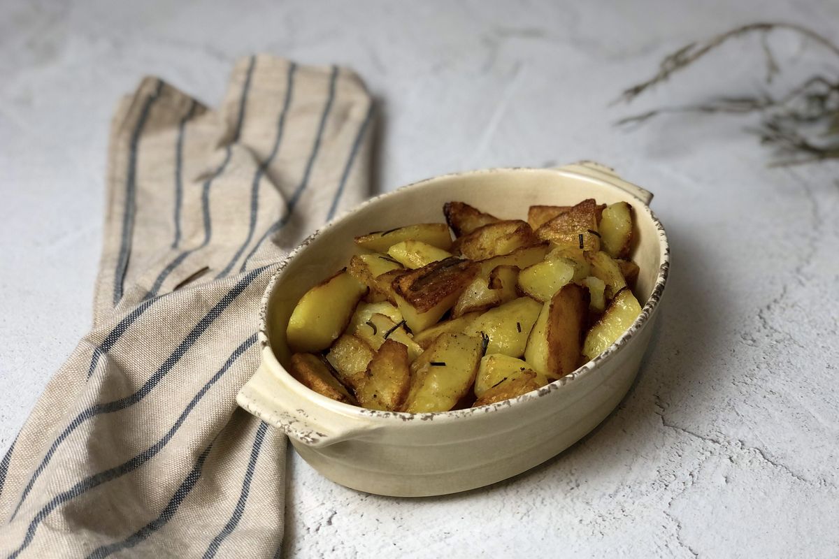 Potatoes in a pan