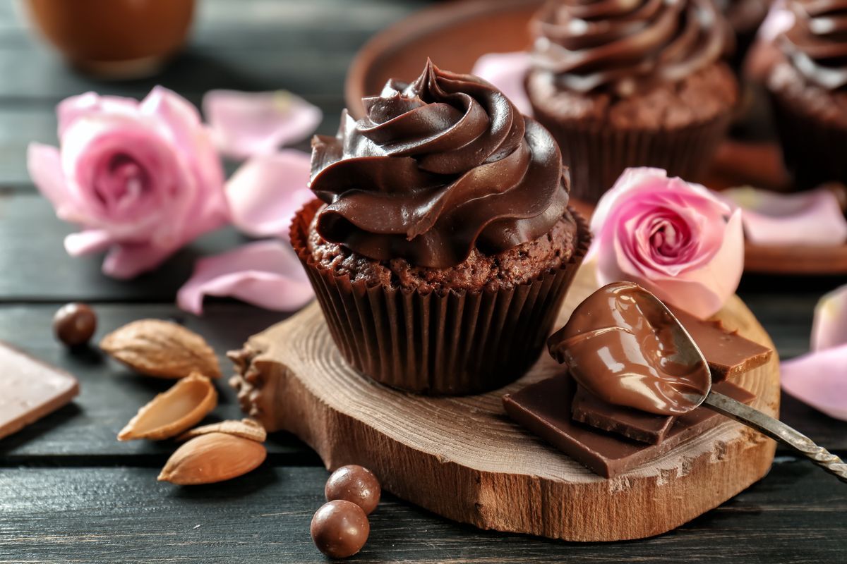 Cupcakes with Nutella mousse