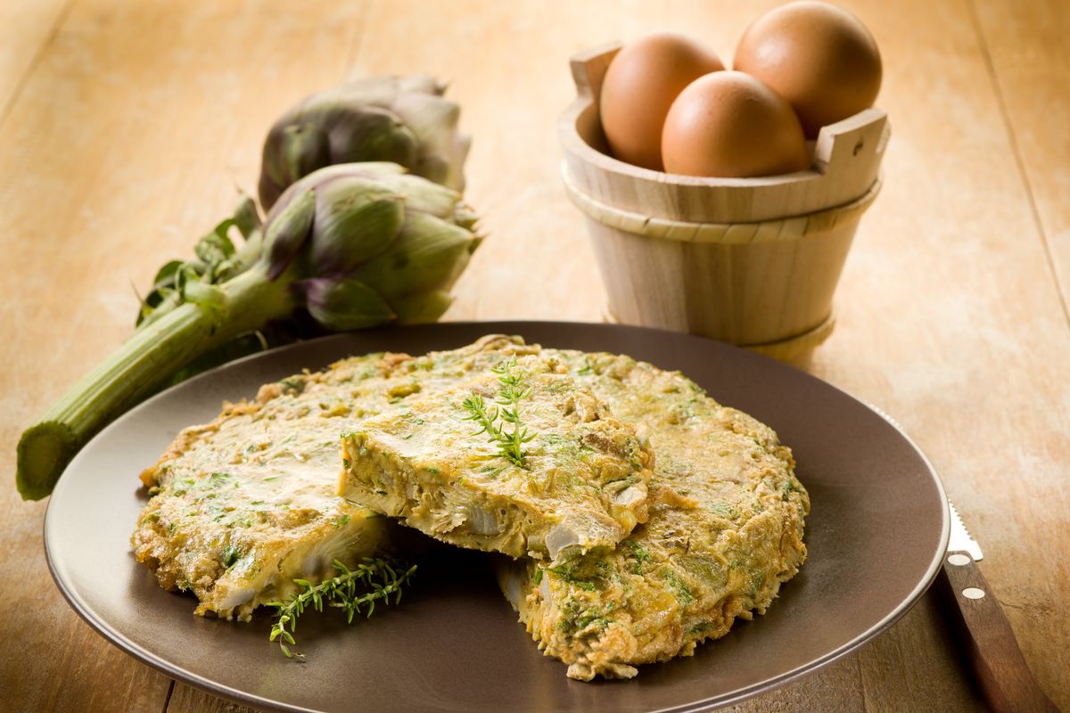 Artichoke omelette