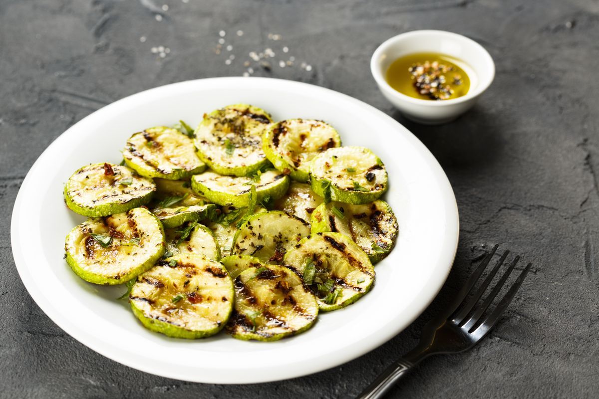 Unfried scapece courgettes