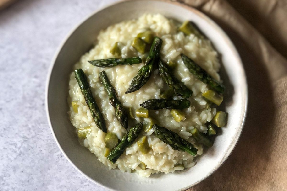 Risotto with asparagus