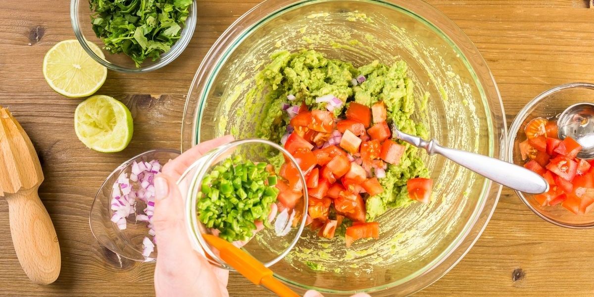 Tomato and chili pepper among the ingredients of guacamole