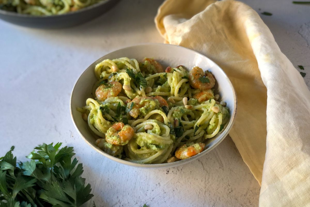 Pasta Zucchini And Shrimps