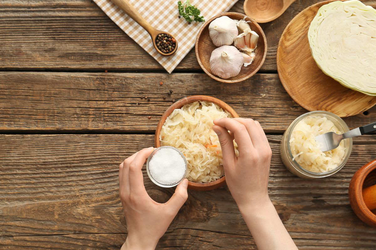 Homemade sauerkraut